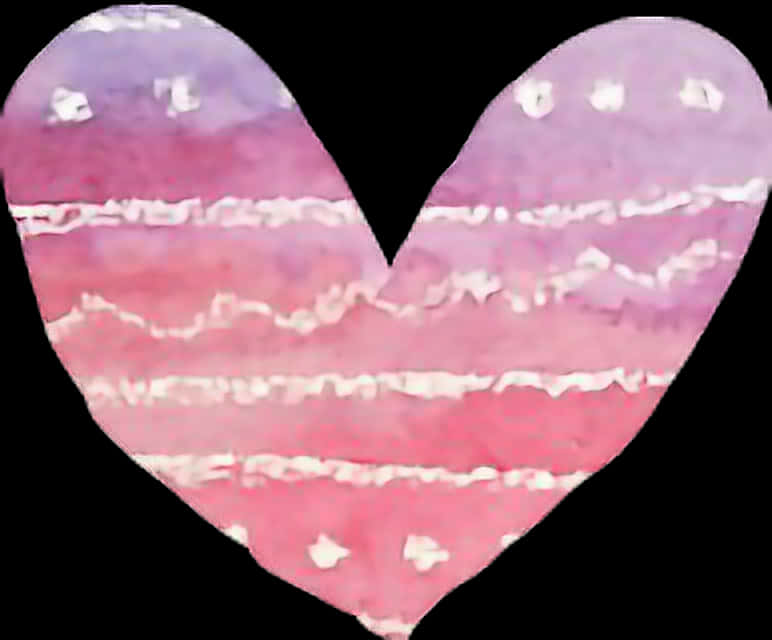 Watercolor Heart Artwork PNG Image