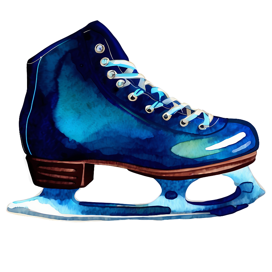 Watercolor Ice Skate Png Ijx PNG Image