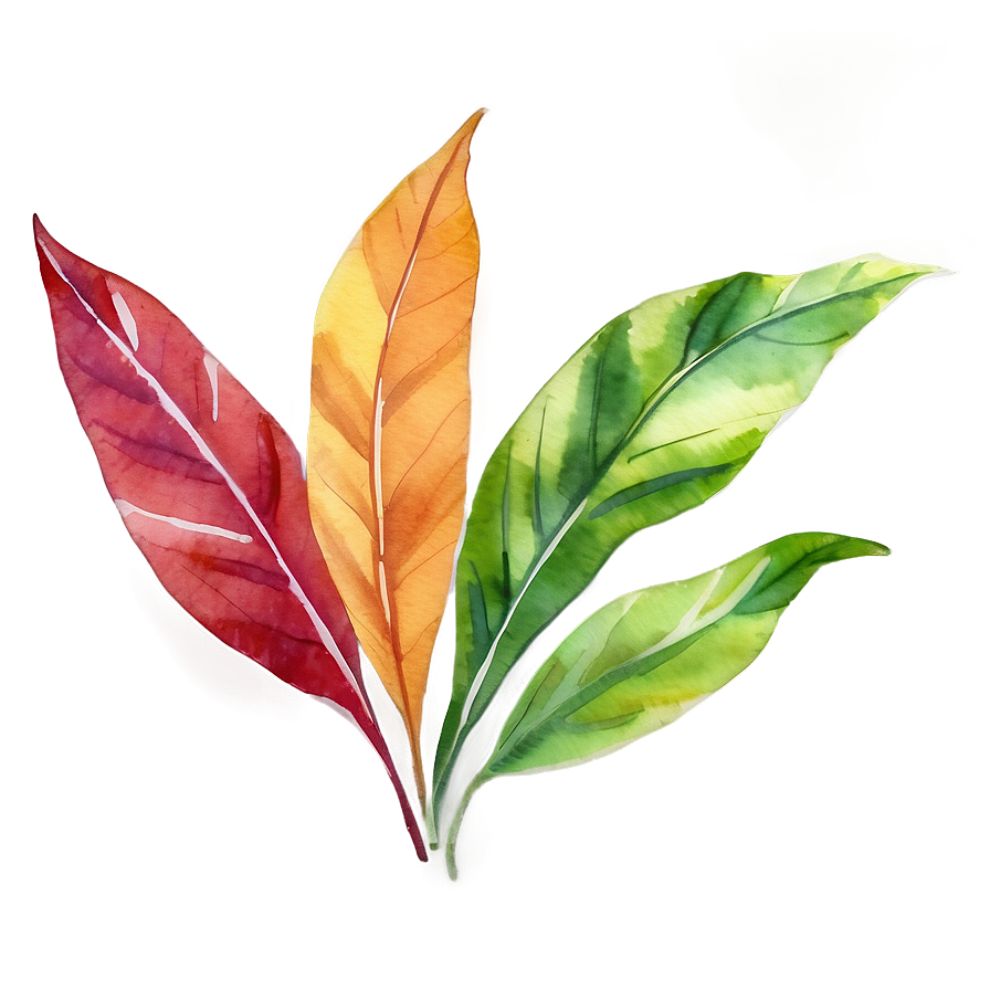 Watercolor Leaves Png Huu47 PNG Image