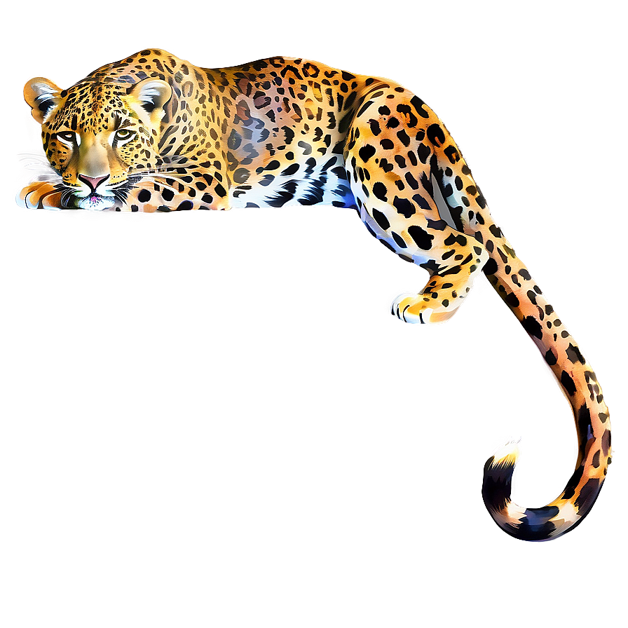 Watercolor Leopard Artwork Png 06112024 PNG Image