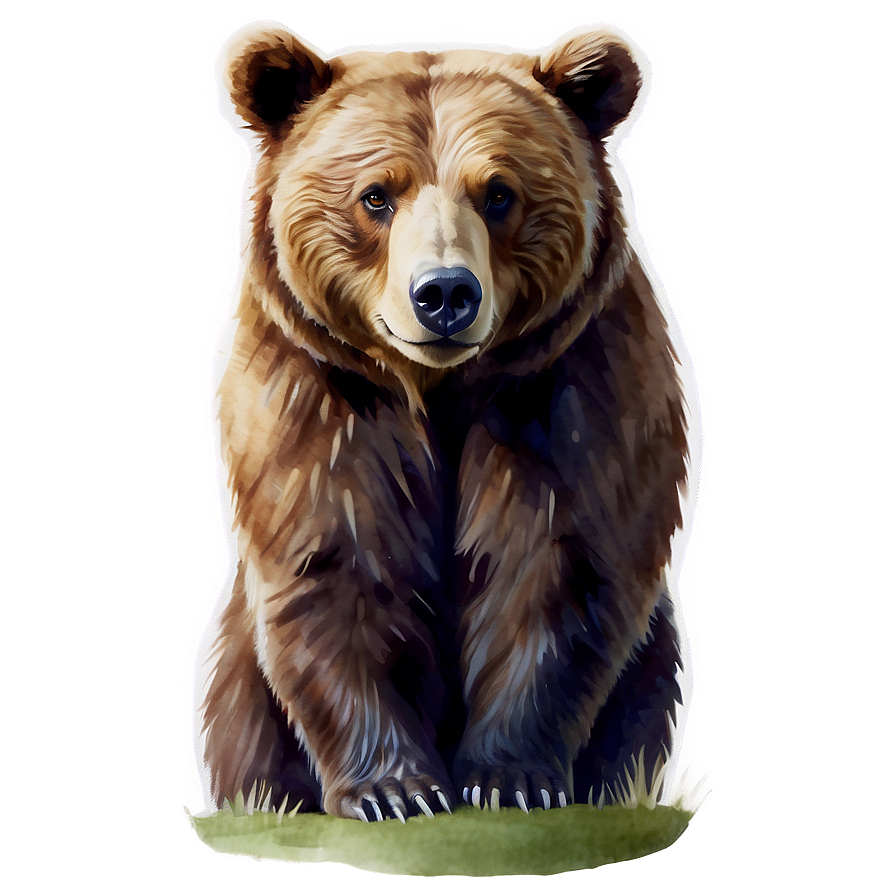 Watercolor Mama Bear Image Png Esj PNG Image