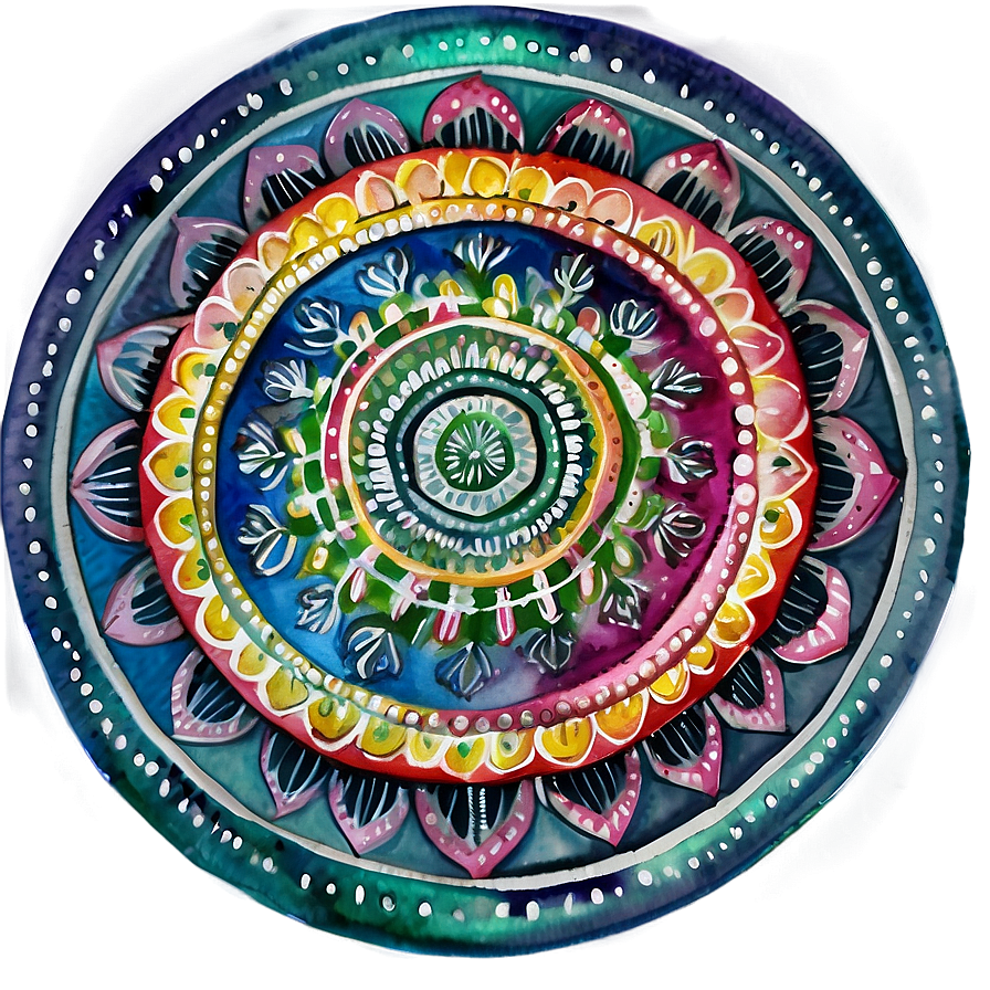 Watercolor Mandala Art Png 87 PNG Image