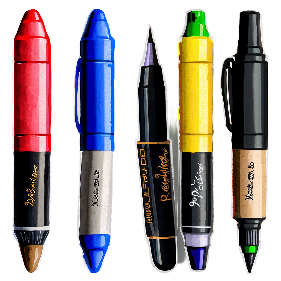 Watercolor Markers Collection Png 06132024 PNG Image