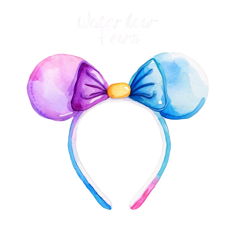 Watercolor Mouse Ears Png Pth89 PNG Image