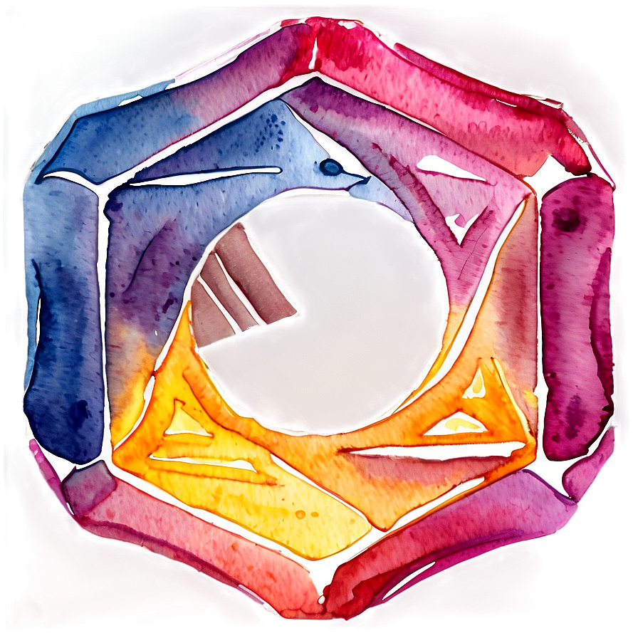 Watercolor Octagon Painting Png Fuf PNG Image