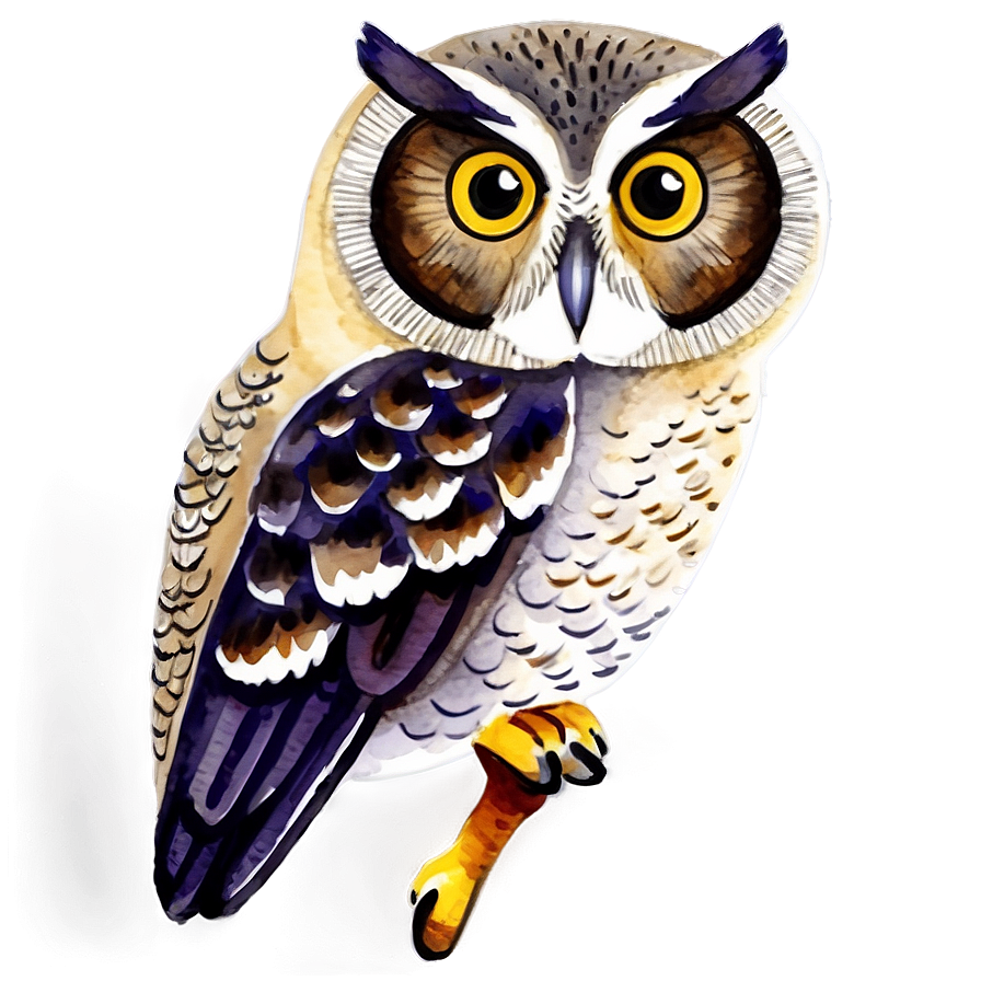 Watercolor Owl Png 34 PNG Image