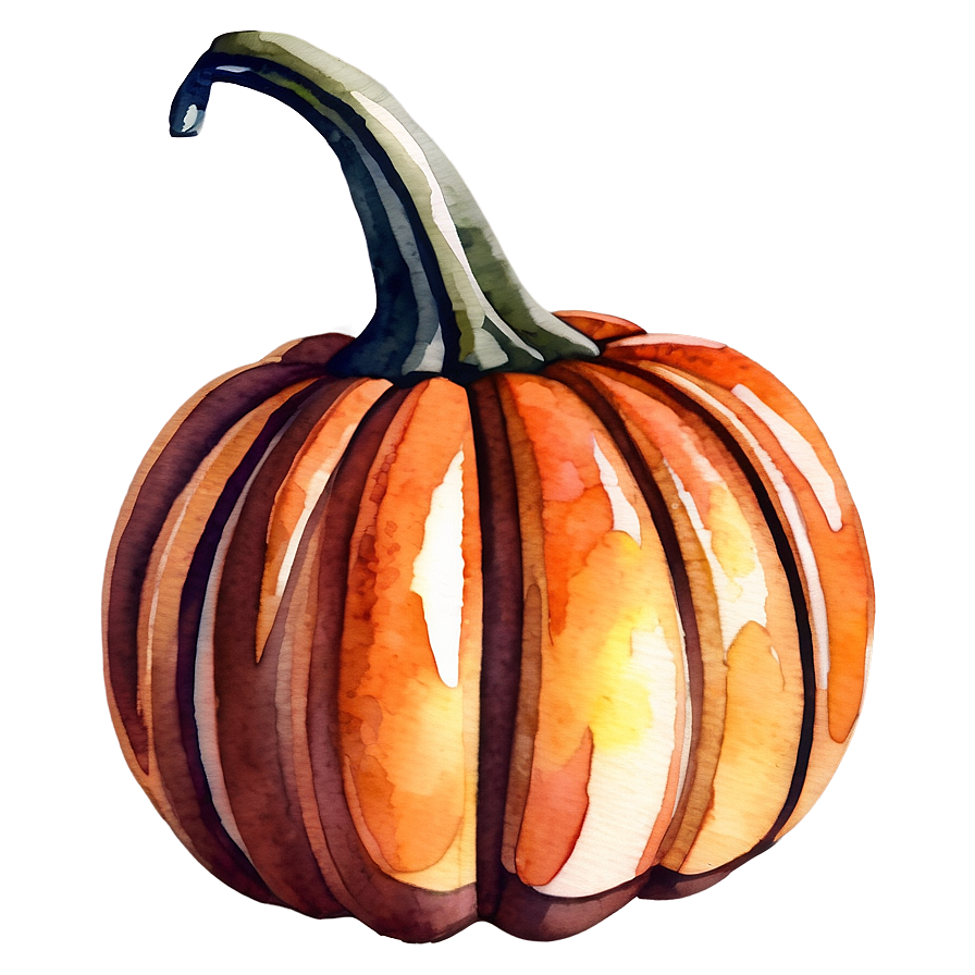 Watercolor Painted Pumpkin Png 05242024 PNG Image