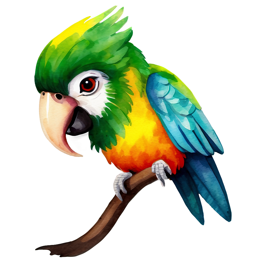 Watercolor Parrot Png Iie55 PNG Image