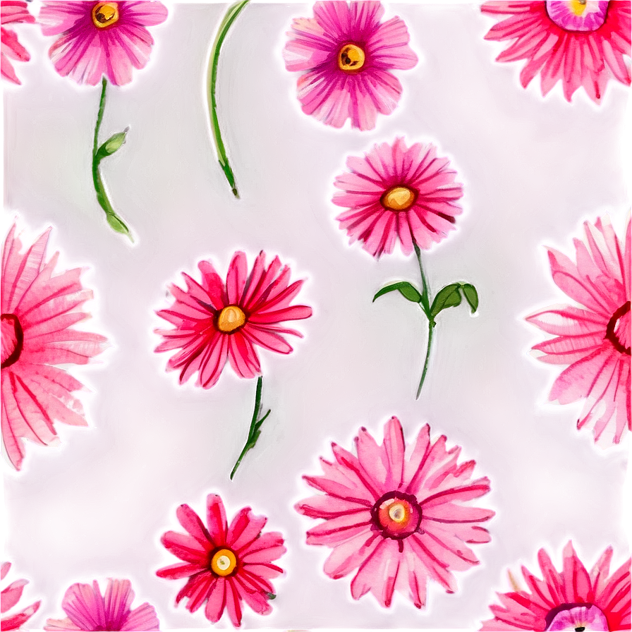 Watercolor Pink Flowers Png 21 PNG Image