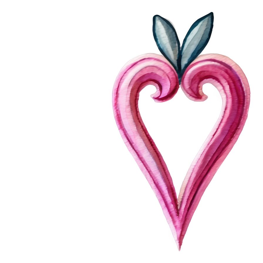 Watercolor Pink Heart Png Ipa87 PNG Image