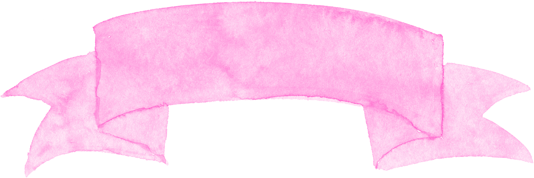 Watercolor Pink Ribbon Banner Png, Transparent Png PNG Image