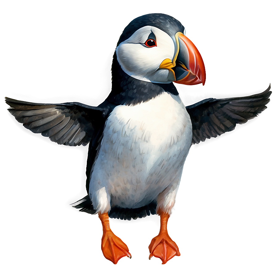 Watercolor Puffin Artwork Png Ubu82 PNG Image