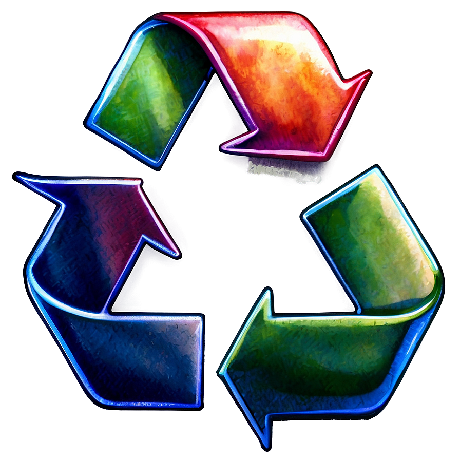 Watercolor Recycle Symbol Png Enk PNG Image