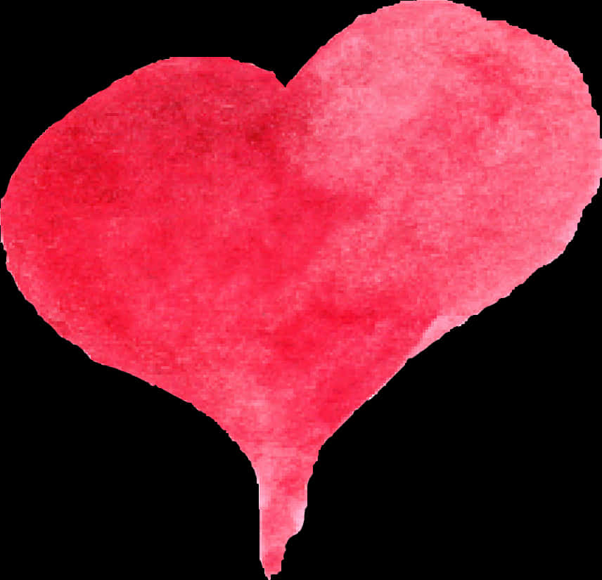 Watercolor Red Heart Artwork PNG Image