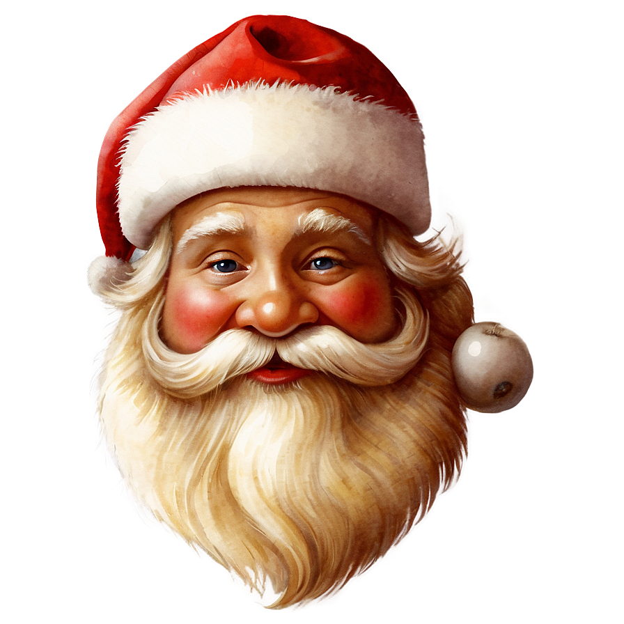 Watercolor Santa Face Png 06282024 PNG Image