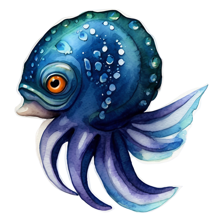 Watercolor Sea Creatures Png Ecb PNG Image