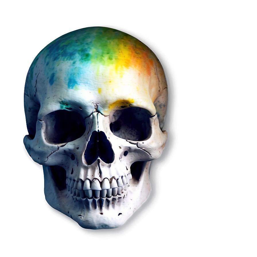 Watercolor Skull Face Effect Png 28 PNG Image