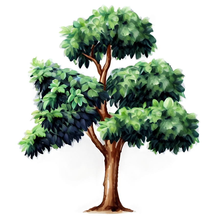 Watercolor Small Tree Png Fbl60 PNG Image