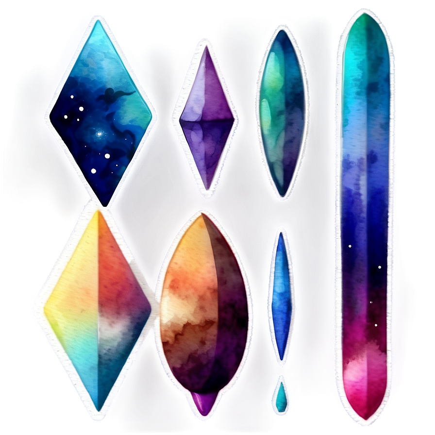 Watercolor Space Elements Png 05032024 PNG Image