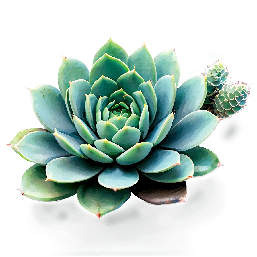 Watercolor Succulent Png 96 PNG Image