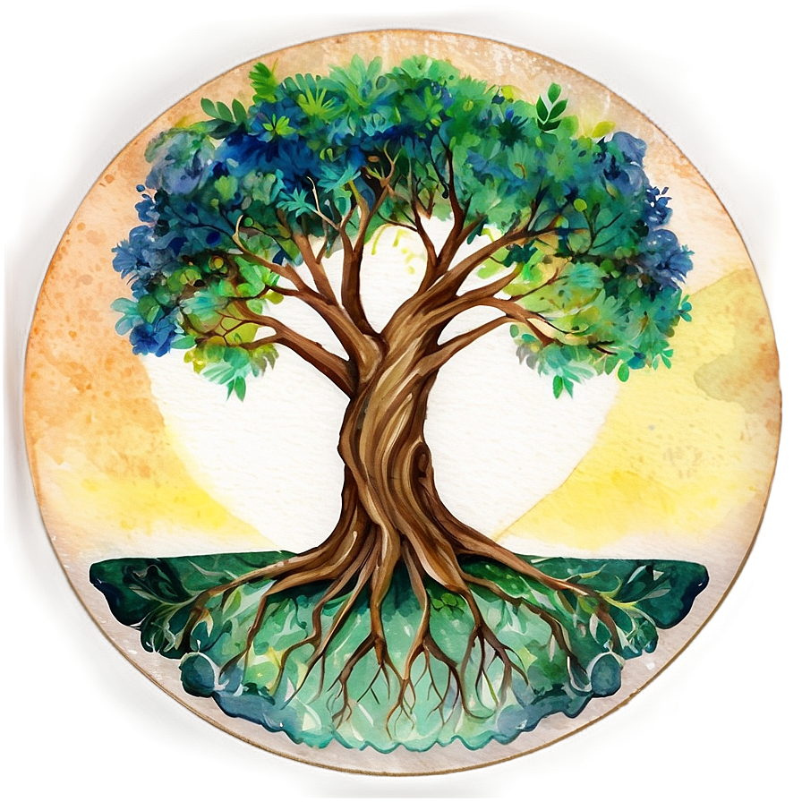 Watercolor Tree Of Life Painting Png 06122024 PNG Image