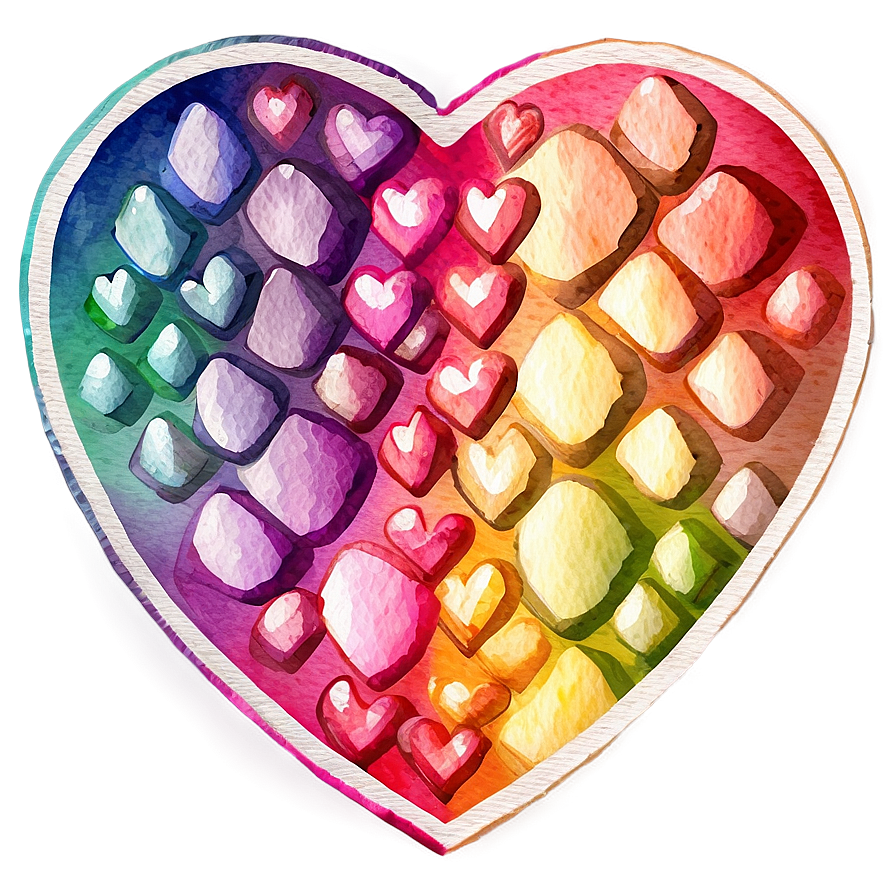 Watercolor Valentine Heart Png 06262024 PNG Image