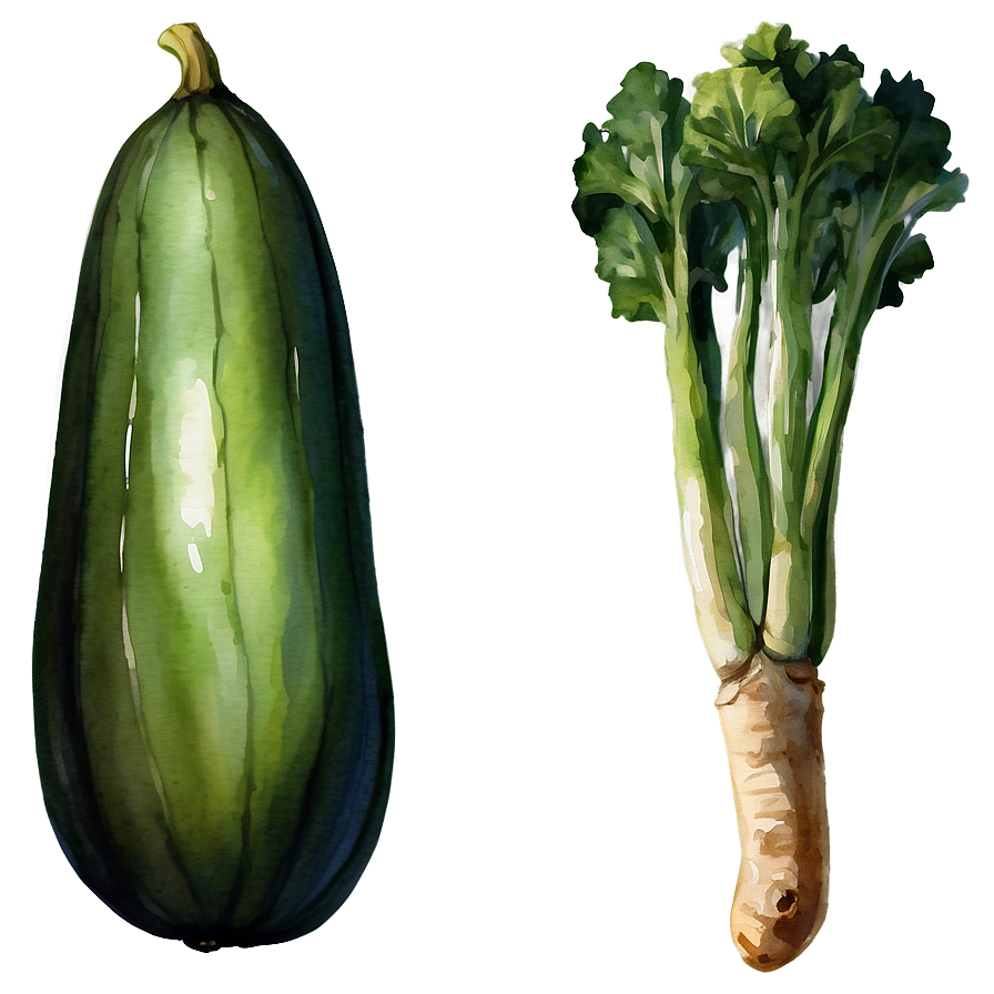 Watercolor Vegetables Set Png 05032024 PNG Image