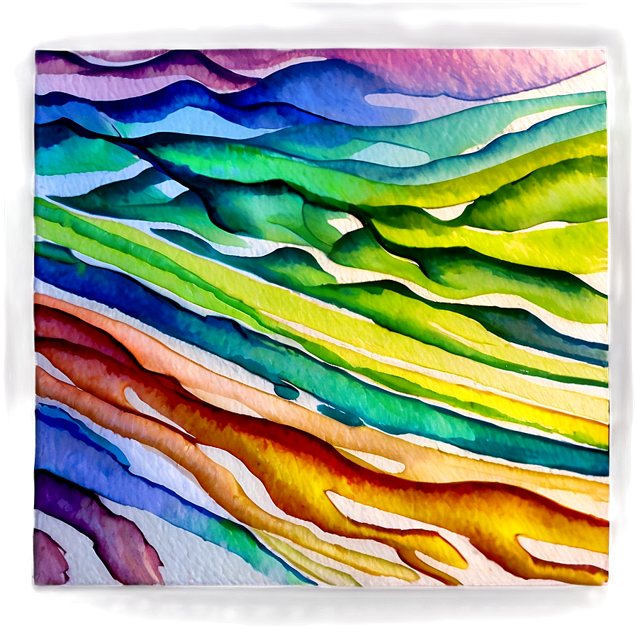 Watercolor Wave Pattern Png Vyr63 PNG Image