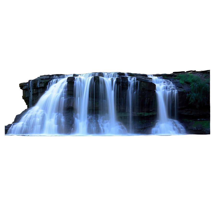 Waterfall By The Moonlit Night Png 97 PNG Image