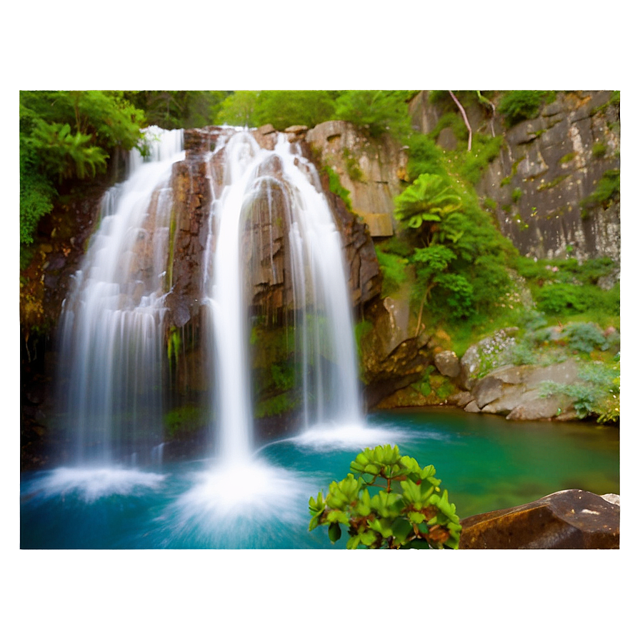 Waterfall In Rocky Mountains Png 3 PNG Image