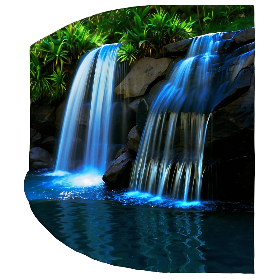 Waterfall With Crystal Clear Pool Png 30 PNG Image