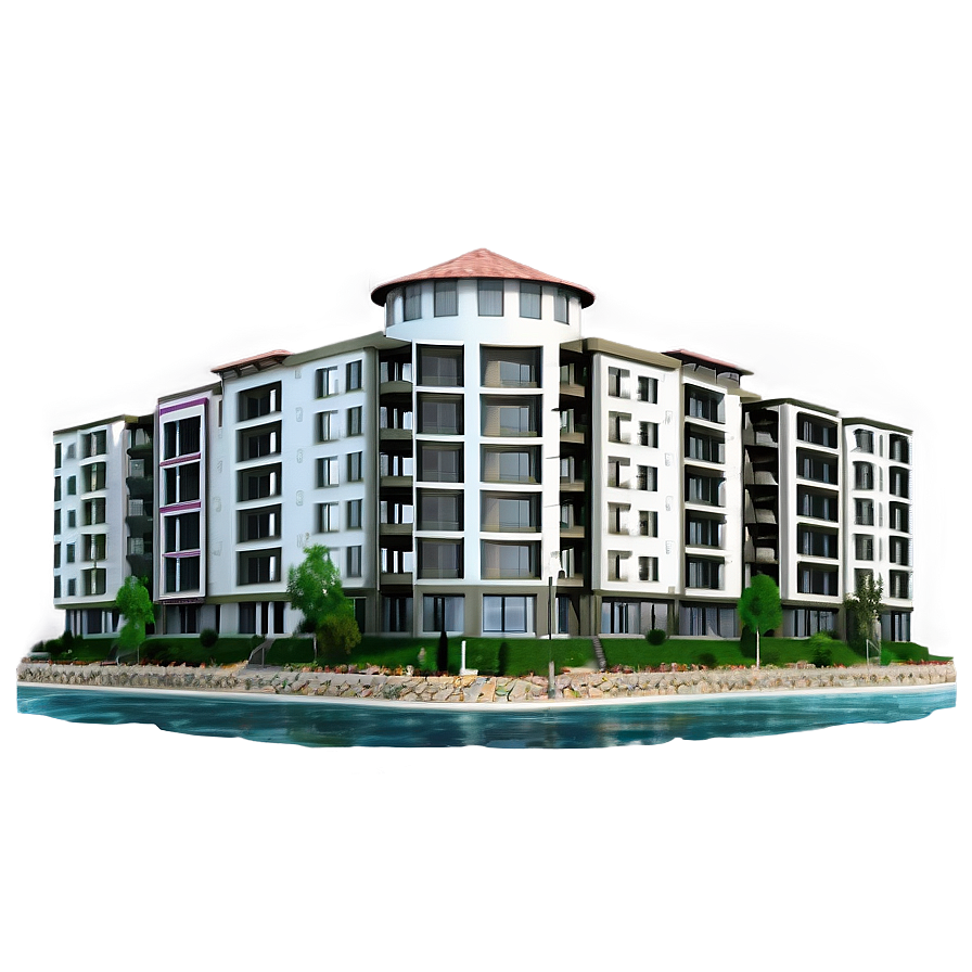 Waterfront Apartment Scene Png Wdu PNG Image