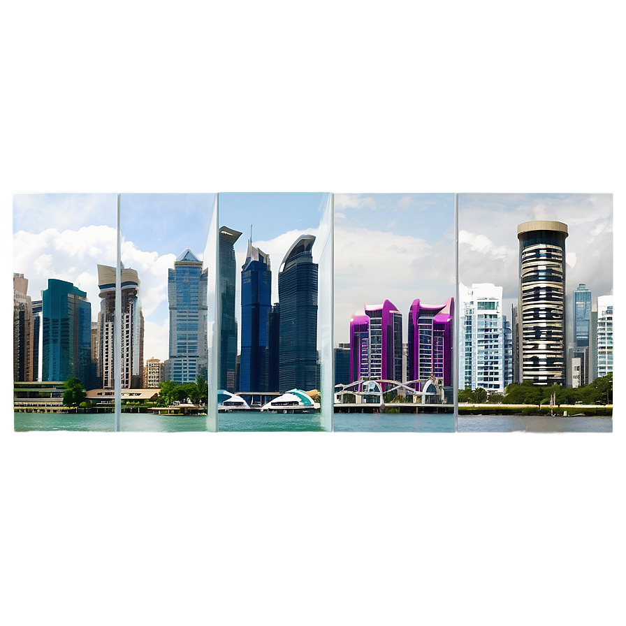 Waterfront City Panorama Png 37 PNG Image