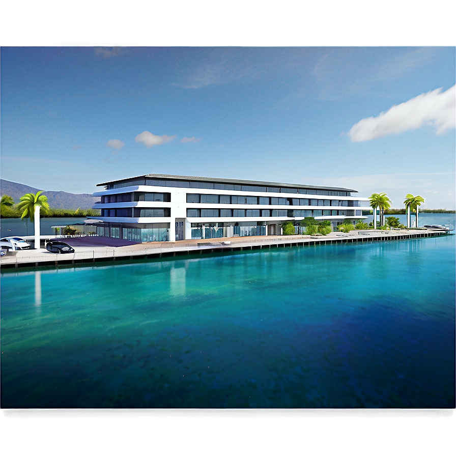 Waterfront Marina Building Png Qqg PNG Image