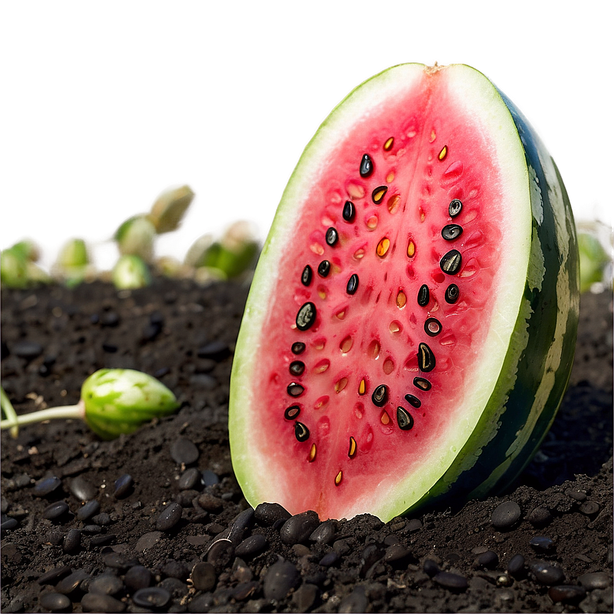 Watermelon Seeds In Soil Png 06272024 PNG Image