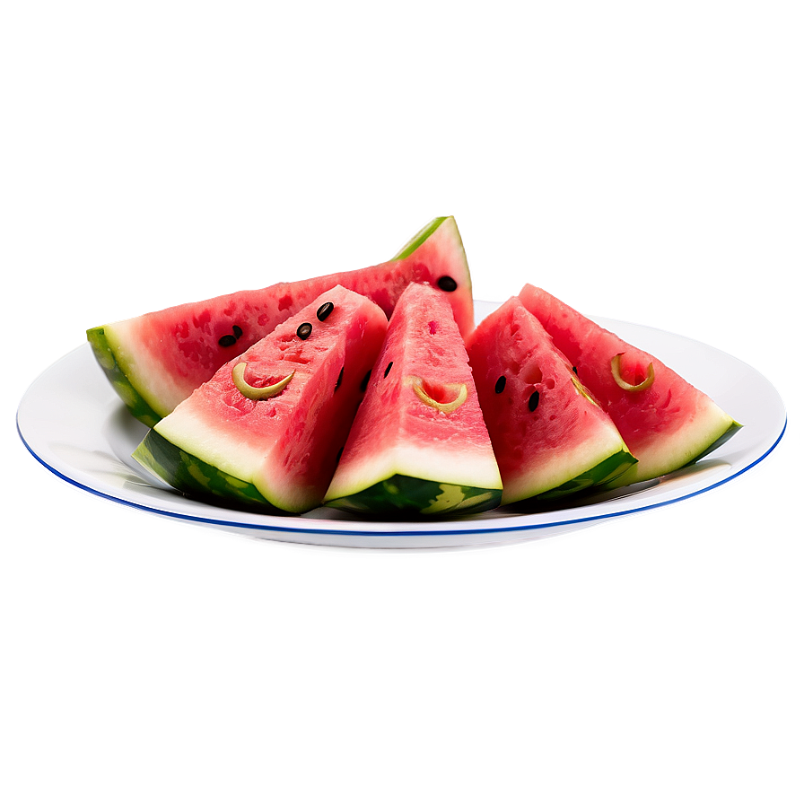 Watermelon Slice On Plate Png Lxt PNG Image