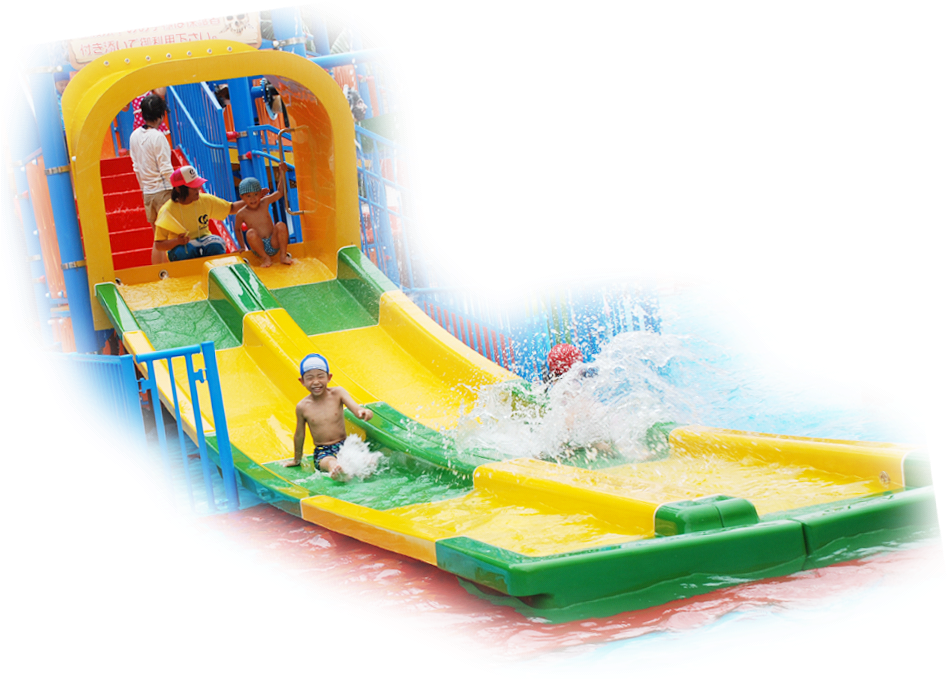 Waterpark Fun Slide Action PNG Image