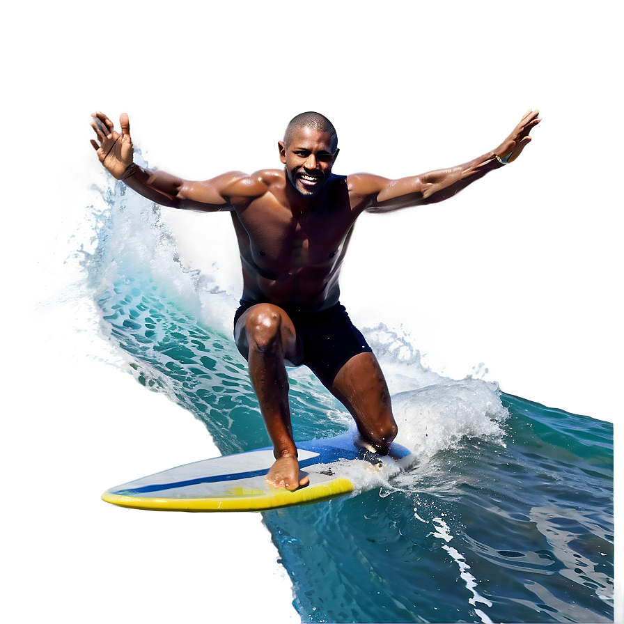 Wave Riding Surfer Png Pvn6 PNG Image