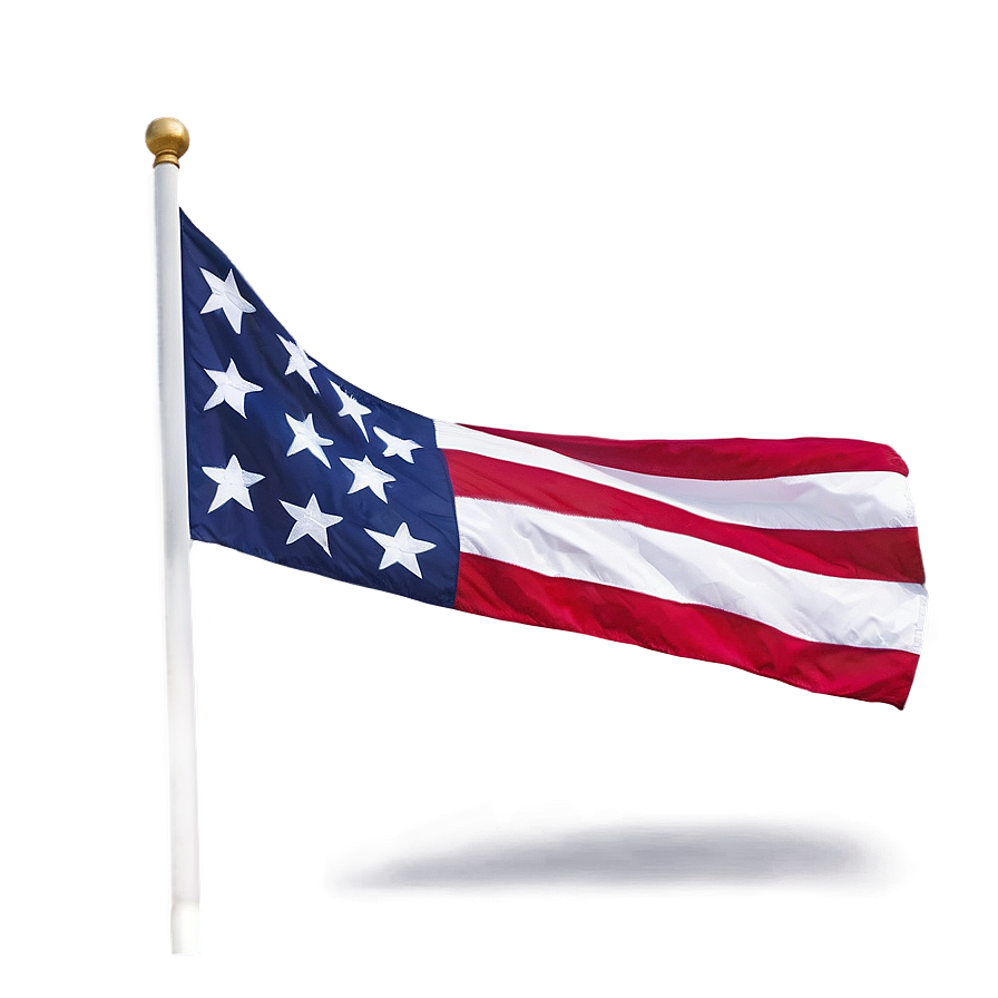 Waving American Flag Transparent Background 04302024 PNG Image