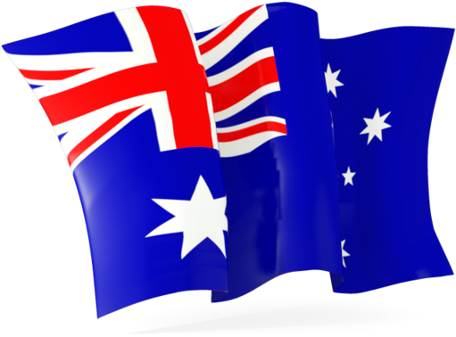 Waving Australian Flag PNG Image