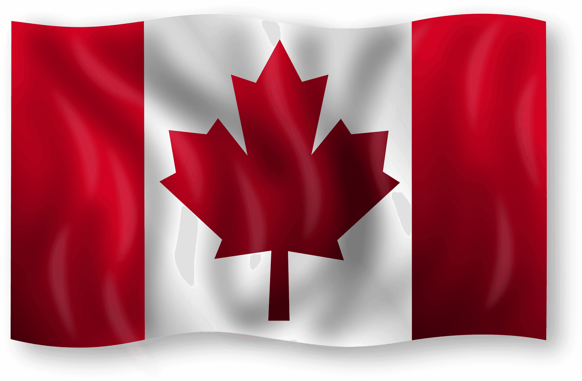 Waving Canada Flag PNG Image