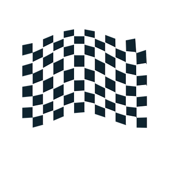 Waving Checkered Flag Graphic PNG Image