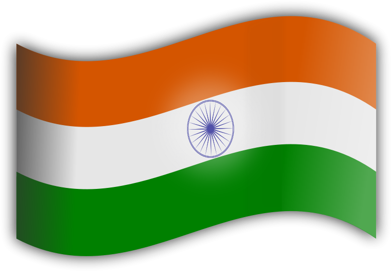 Waving Indian Flag Graphic PNG Image