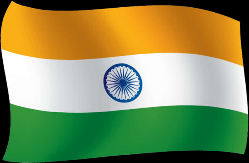 Waving Indian Flag PNG Image