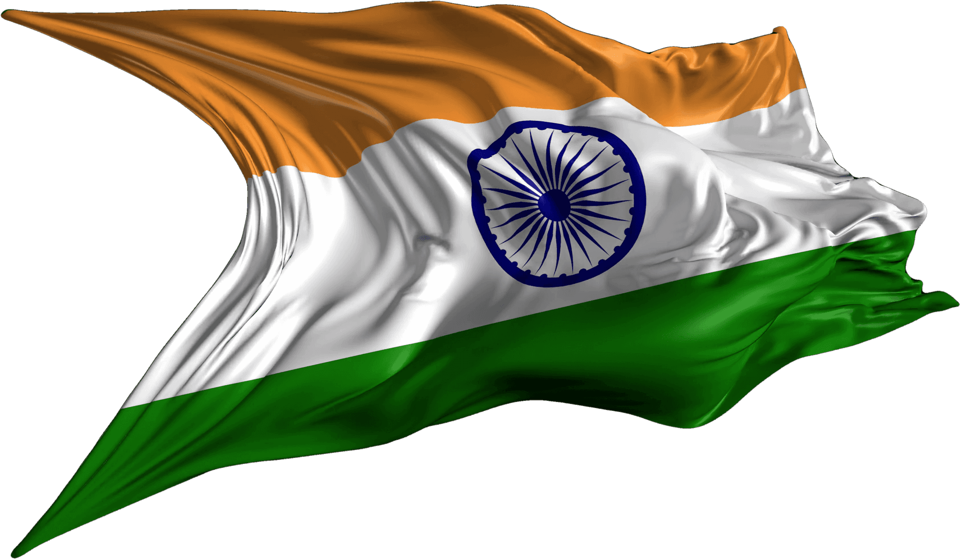 Waving Indian Flag PNG Image