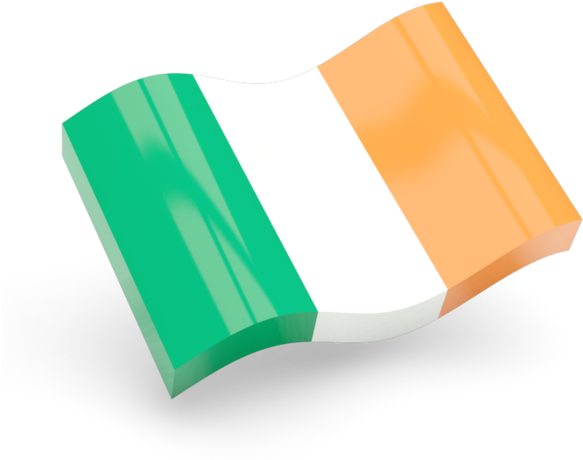 Waving Irish Flag Illustration PNG Image