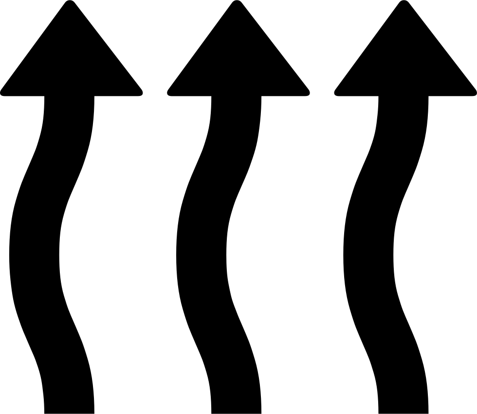 Wavy Arrows Ascending PNG Image