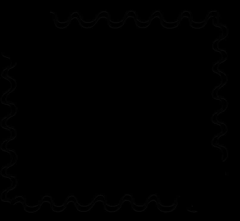 Wavy Edge Black Border Design PNG Image