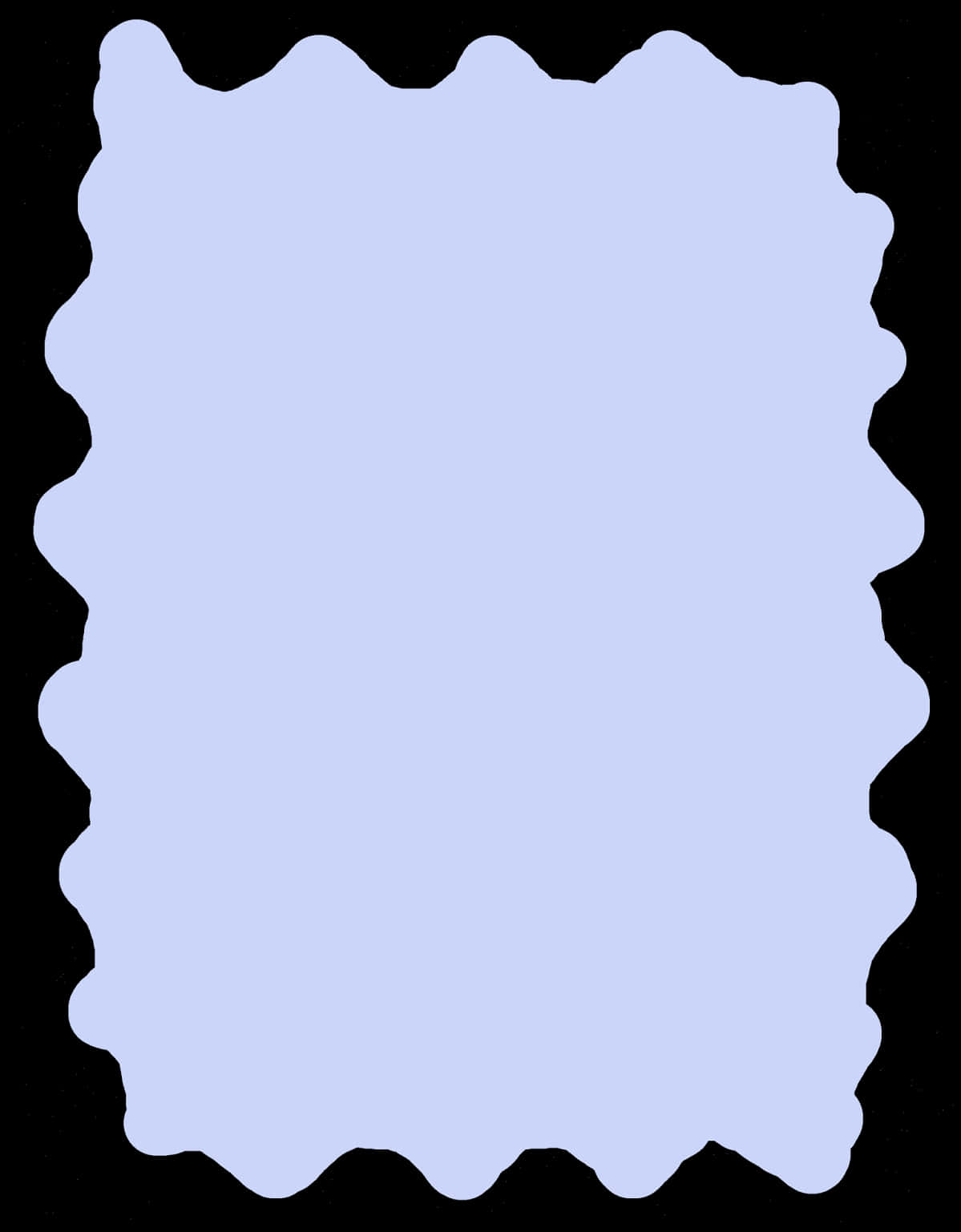 Wavy Edge Frame Design PNG Image