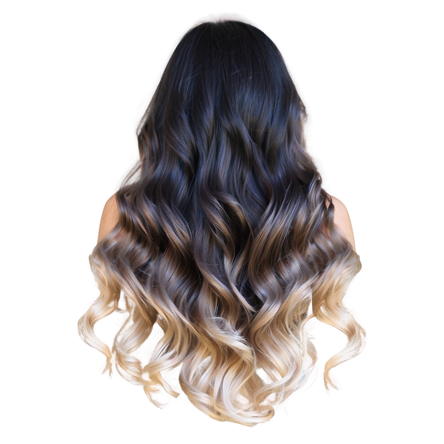 Wavy Hair Ombre Effect Png Kvx76 PNG Image